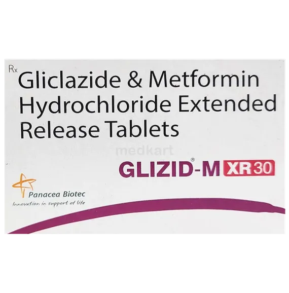 glizid m xr 30mg tablet 10's
